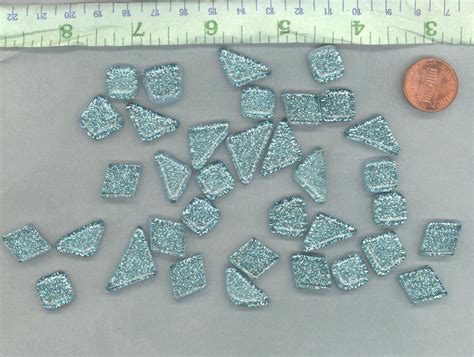 Raindrop Blue Glitter Puzzle Tiles 100 Grams