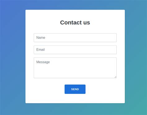 Bootstrap Contact Form Template