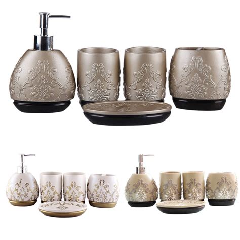 However, it gives you an idea that such expensive. Luxury 5PCS Bathroom Accessory Set Brown/White/Champagne ...