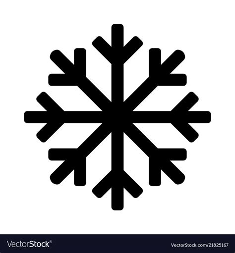 Snowflake Icon Or Logo Christmas And Winter Theme Vector Image
