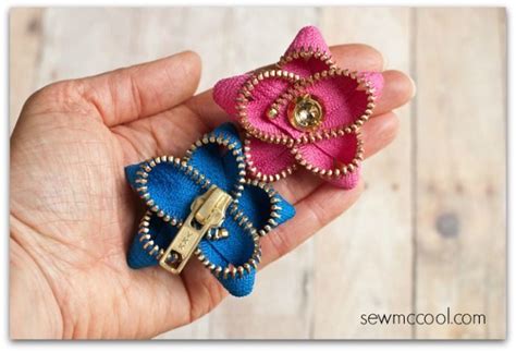 10 Easy Diy Projects You Can Do With Zippers Zipper Flowers Easy