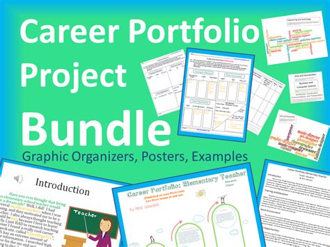 5th Grade Career Portfolio Project Report Bundle Teaching Lessons