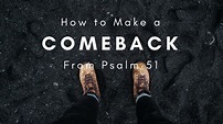 Message: “How to Make a Comeback” from Bobby McGraw | Sugar Hill Church