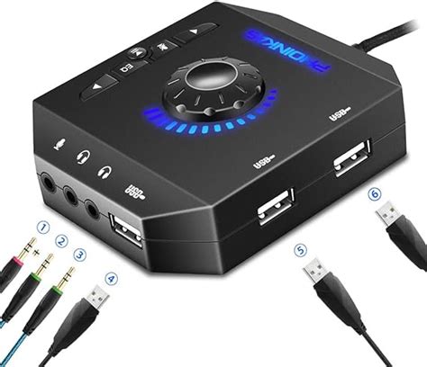 External Usb Stereo Sound Card With Adjustable Volume Phoinikas 6 In