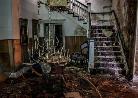 Inside Creepy Abandoned Funeral Home With Rotting Chapel Open Coffin
