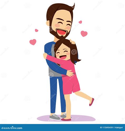 Father Hugging Daughter Stock Vector Illustration Of Holiday 112695439