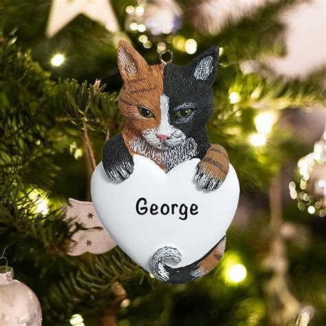 Calico Cat Personalized Ornament Fast Shipping