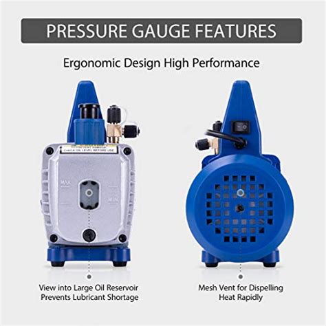 Vivohome 110v 13 Hp 4cfm Single Stage Rotary Vane Air Vacuum Pump And