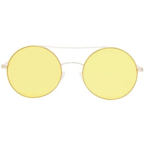 forever21 melt metal round sunglasses 110 ron liked on polyvore featuring acc… mirrored lens