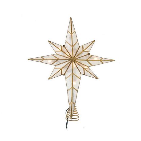Kurt Adler 10 Light Capiz Treetop Bethlehem Star 12 Inches Oriental