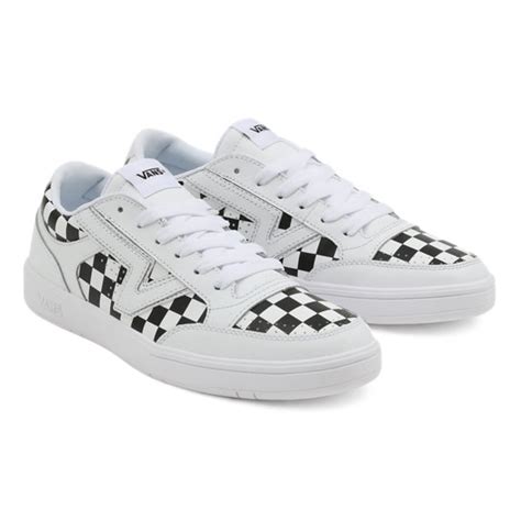 Checkerboard Lowland Comfycush Shoes Black White Vans