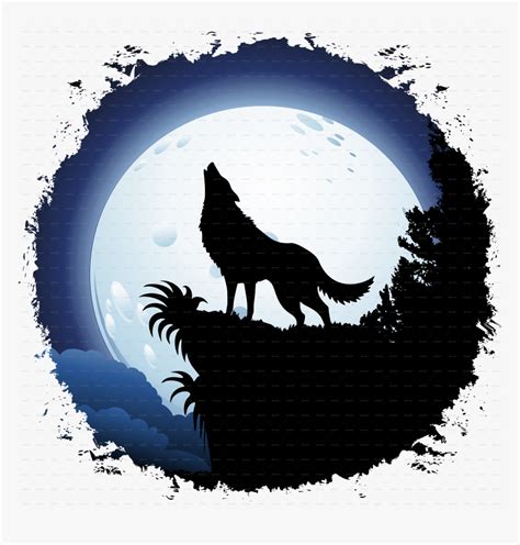Transparent Wolves Clipart Wolf Howling At The Moon Clipart Hd Png