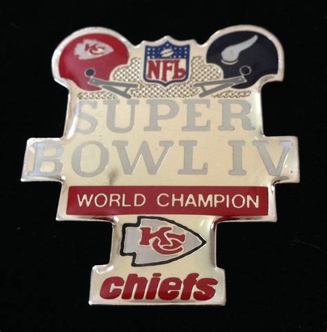 Rare Super Bowl Iv Championship Game Commemorative Pin Circa 1970