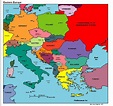 Albania map europe - Map of europe showing Albania (Southern Europe ...