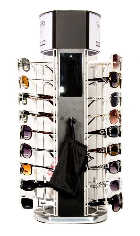 Rotating Countertop Sunglass Display Holds 36 Sunglasses Ct 36 Blk