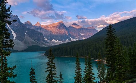 Desktop Wallpapers Canada Moraine Lake Alberta Nature Mountains