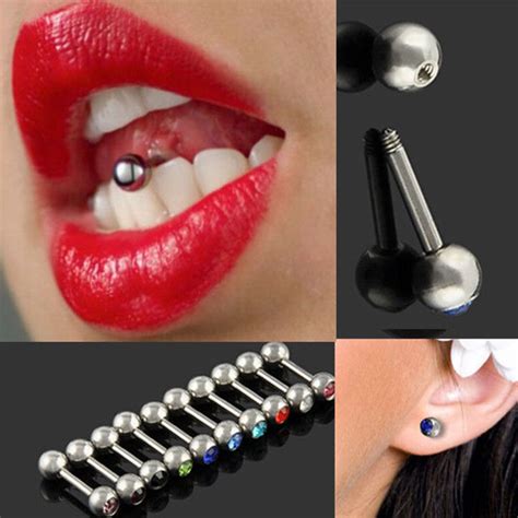 Jetting Women Surgical Stainless Steel Tongue Piercing