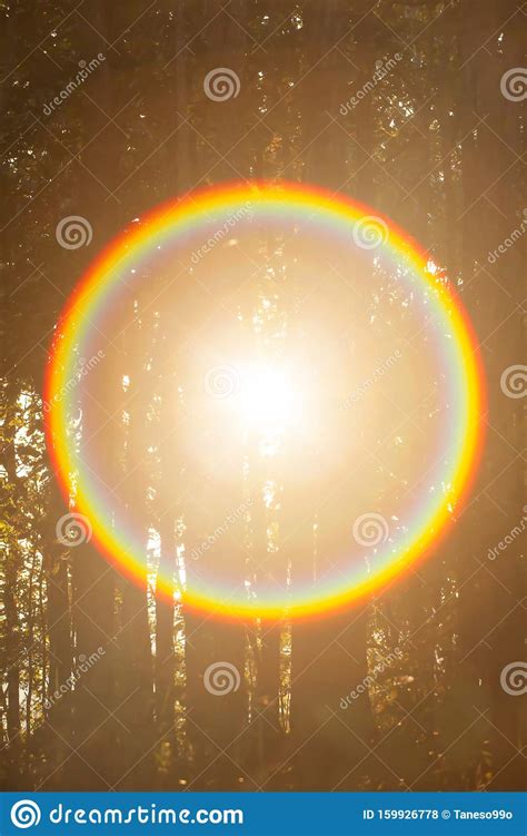 Magical Circle Rainbow Ray From The Sun Stock Photo Image Of Colors
