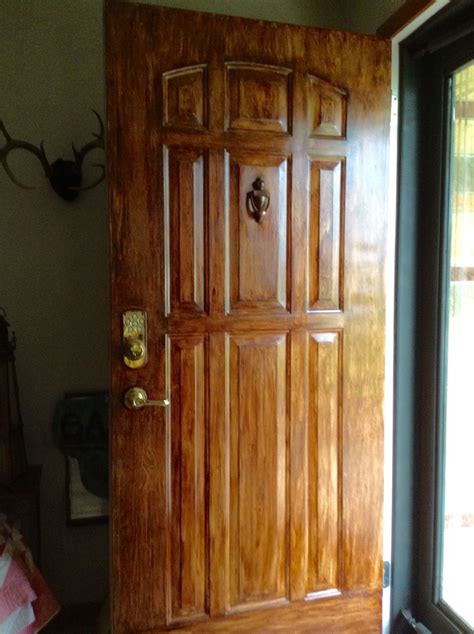 Maybe you would like to learn more about one of these? Gel stained white metal door with MINWAX GEL STAIN ...