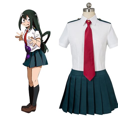 Anime Cosplay My Hero Academia Ochako Uraraka Summer Uniform Dress