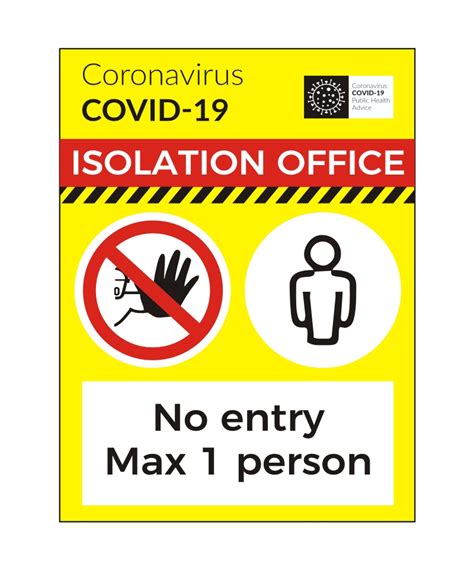 Coronavirus Covid 19 Isolation Room A2 Corriboard Sign Adva