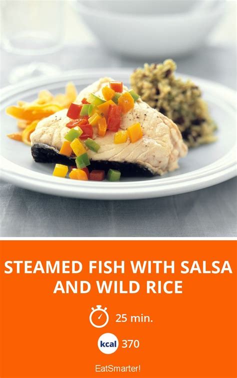Steamed Fish With Salsa And Wild Rice Recipe Delicious Healthy