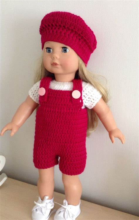 Pdf Crochet Pattern For Dungarees Set For 18 Inch Doll Etsy España