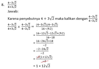 Contoh Soal Cara Merasionalkan Bentuk Akar Solusi Soalku