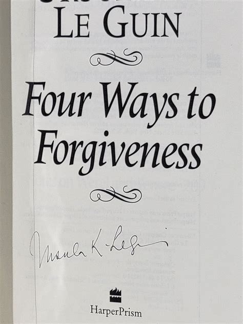Four Ways To Forgiveness Signed Ursula Le Guin Roeber First Printing
