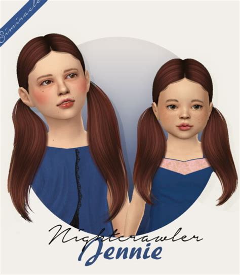 Simiracle Nightcrawler`s Jennie Hair Retextured Sims 4 Hairs