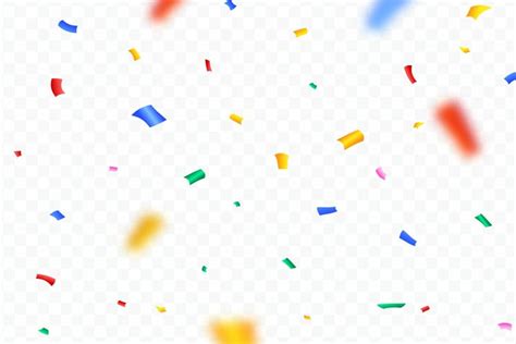 Colorful Party Confetti Falling Vector