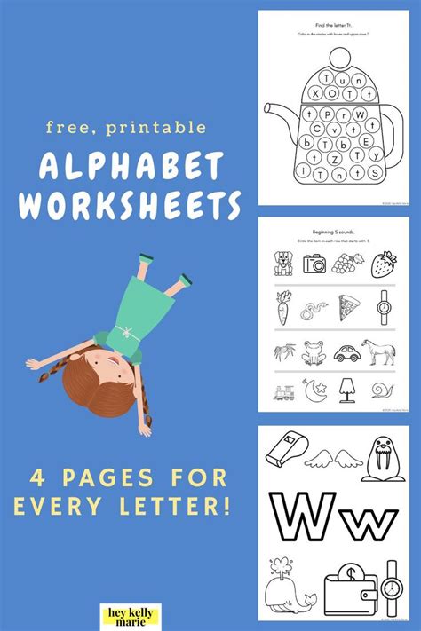 Letter search, beginning letter sounds, coloring pages. 100+ Free Alphabet Worksheets for Letter Recognition and Sounds - Hey ...