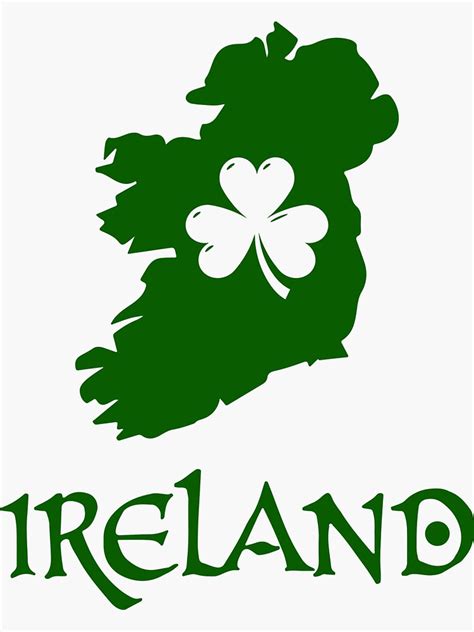Ireland Logo Sticker By Iskanderox Redbubble