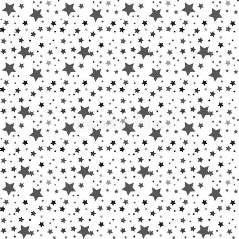 Star Seamless Pattern White And Grey Retro Background Chaotic
