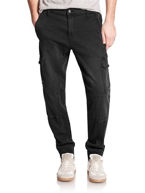 joe s jeans cargo jogger pants in black for men jet black lyst