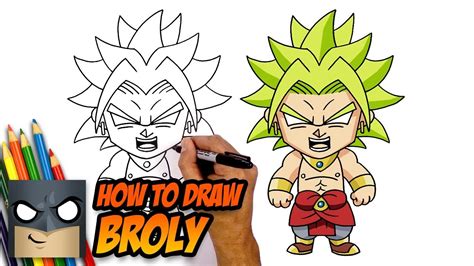 How To Draw Broly Dragon Ball Z Step By Step Tutorial Youtube