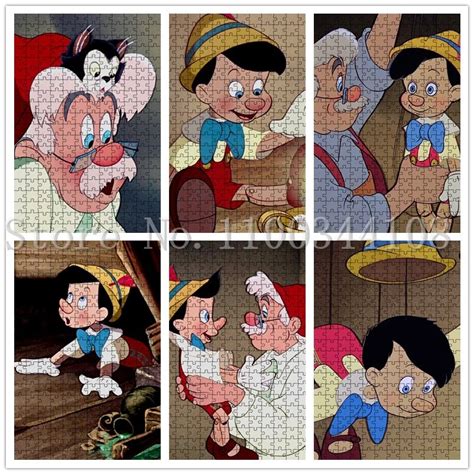 ♣disney Pinocchio Jigsaw Puzzles For Children Education Toys Cartoon