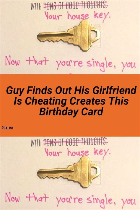 Two Keys With The Words Guy Finds Out His Girlfriend Is Creating