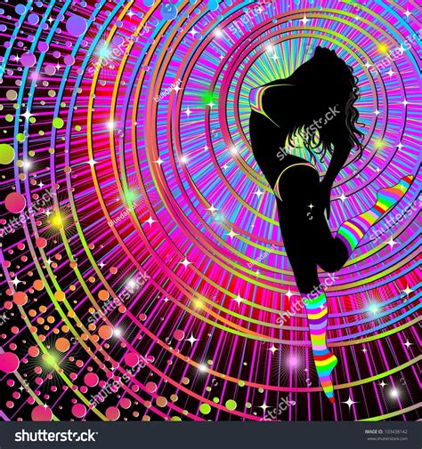 Psychedelic Dance Girl Stock Illustration 103438142 Shutterstock