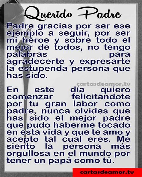 Carta Para Un Papa Cartas Para Dedicar A Tu Padre