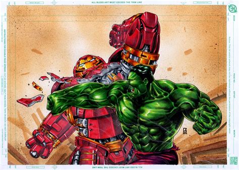 Hulkbuster Vs Hulk By Peejay Catacutan Copic Markers Acrylic Paint