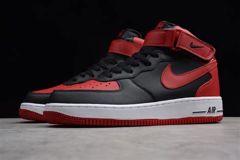 Nike Air Force 1 Mid Bred Blackgym Red White 315123 029