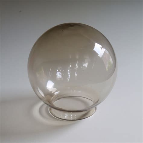 Vintage Globe Smoked Glass Lamp Shade Mid Century Modern