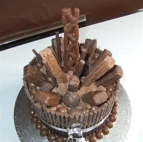 Chocolate Birthday Cake With Chocolates On Top Aria Art