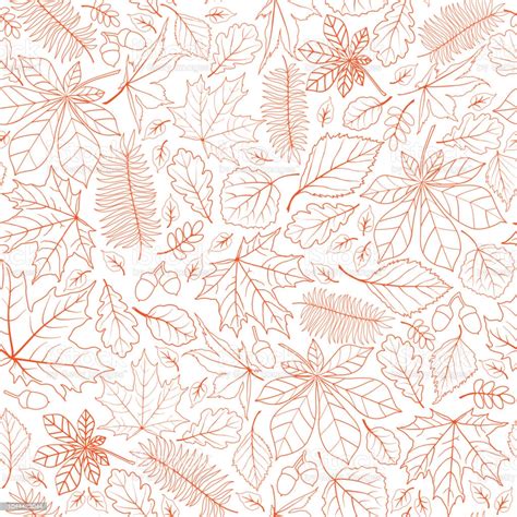 Fall Leaf Nature Seamless Pattern Autumn Leaves Background