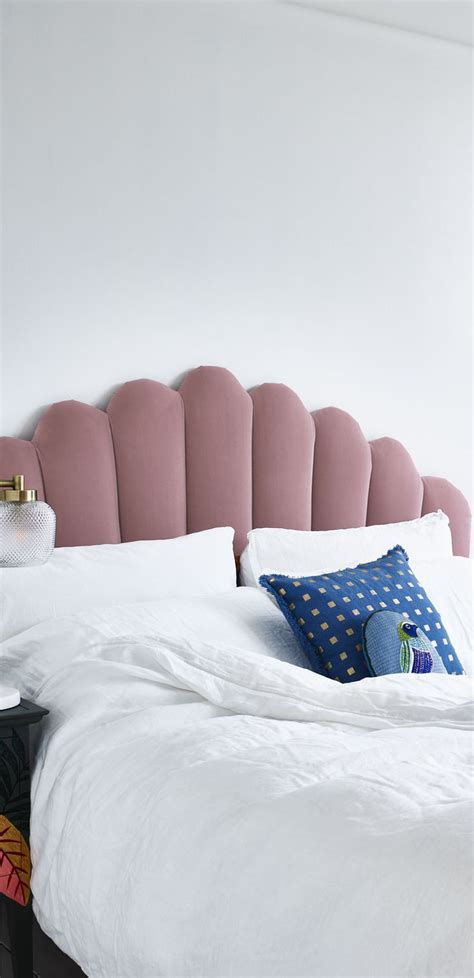 Our rocking bed is designed with supreme simplicity in mind. Flora Dusty Pink Velvet King Size Bed Headboard in 2020 ...