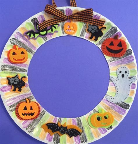Easy Halloween Paper Plate Wreath Craft Glitter On A Dime