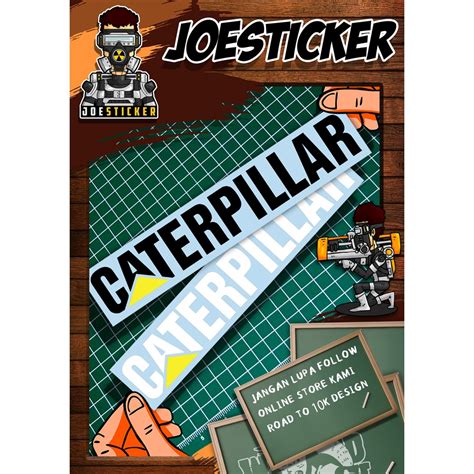 Sticker Tulisan Caterpillar Tanpa Backgroung Ada Pelbagai Pilihan Saiz