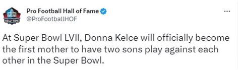 Donna Kelce Becomes The First Mother To Have Two Sons Play Against Each