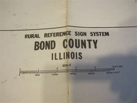 Vintage Map Bond County Illinois Ilill Rural Reference Sign System